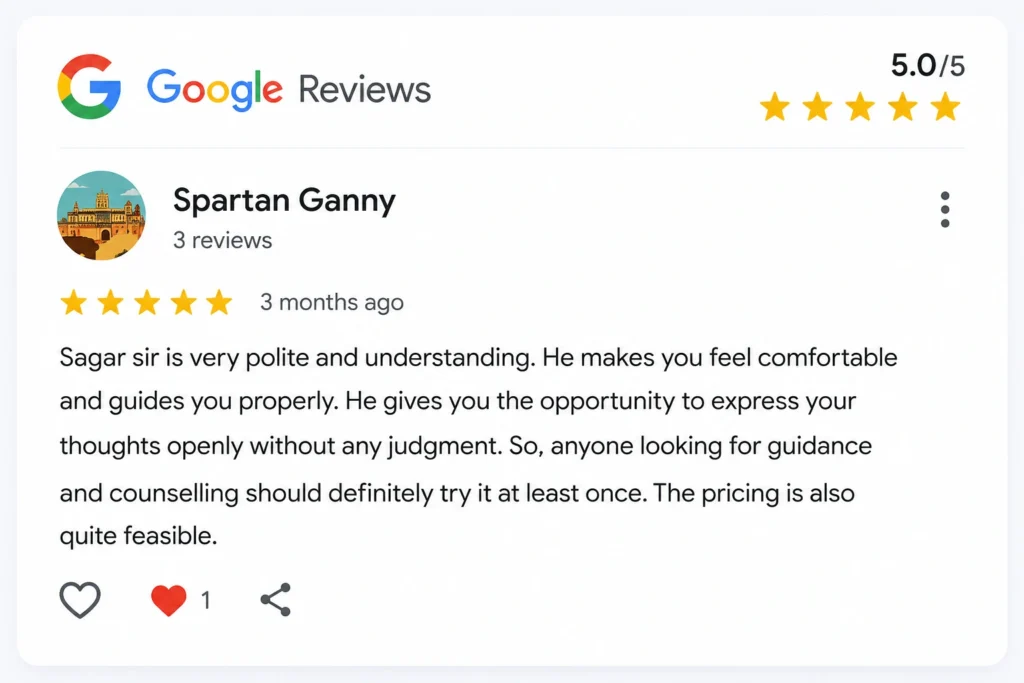 Google Reviews Card with Five-Star Rating